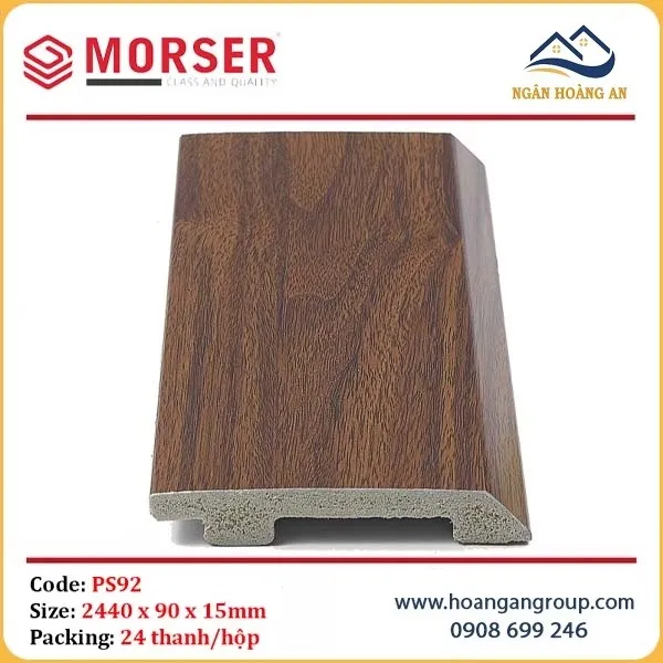Len Chân Tường Nhựa Giả Gỗ Morser PS92 Cao 90mm Tại Bình Tân Len Chân Tường Nhựa Giả Gỗ Morser PS92 Cao 90mm Tại Bình Tân