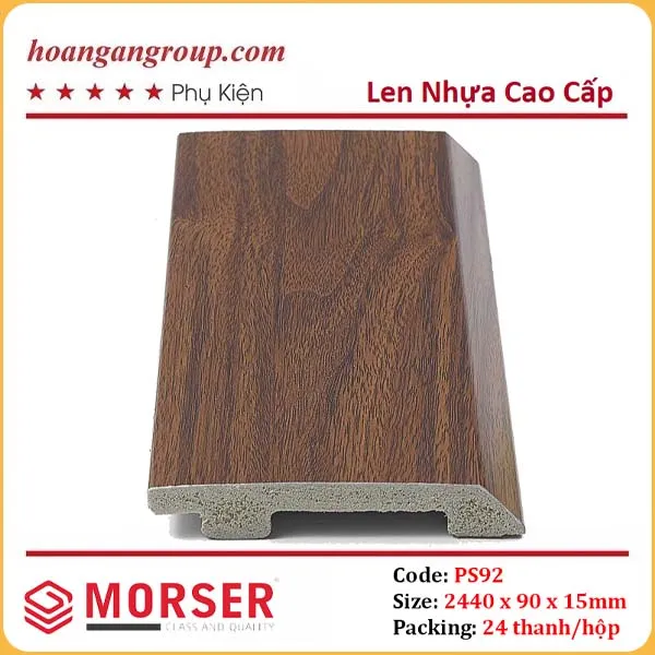 Len Chân Tường Nhựa Giả Gỗ Morser PS92 Cao 90mm Len Chân Tường Nhựa Giả Gỗ Morser PS92 Cao 90mm