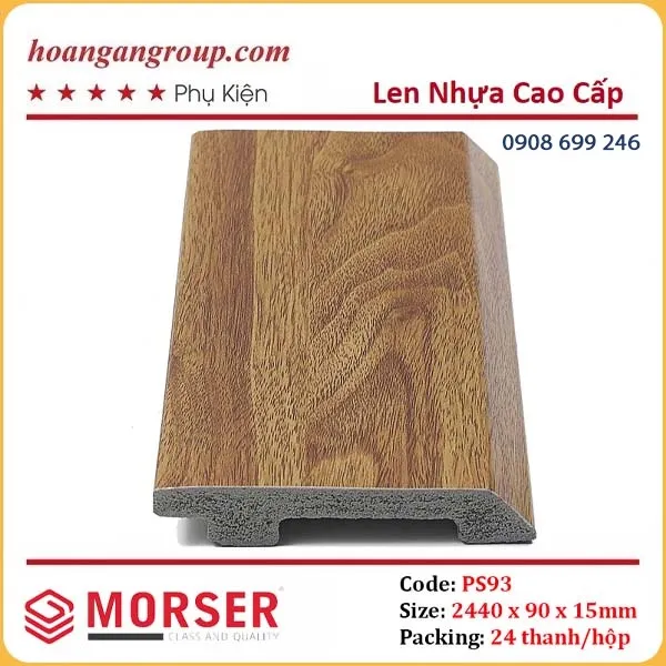 Len Chân Tường Nhựa Giả Gỗ 90mm