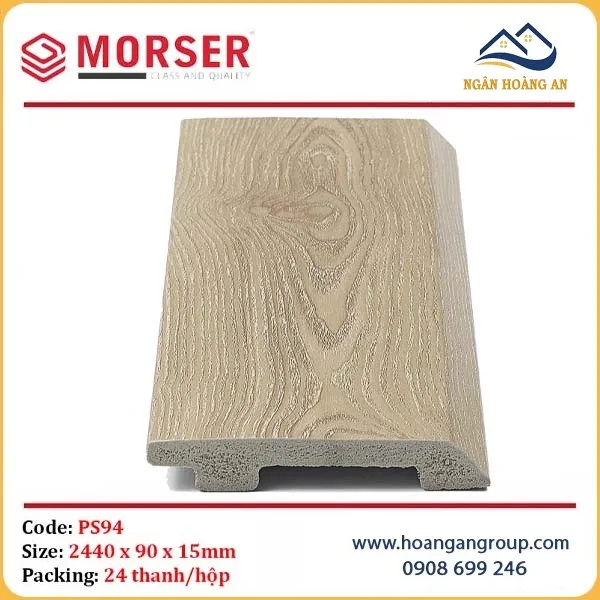 Len Chân Tường Nhựa Giả Gỗ Morser PS94 Cao 90mm Tại Bình Tân TPHCM
