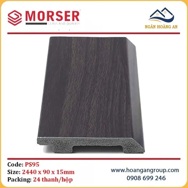 Len Chân Tường Nhựa Giả Gỗ Morser PS95 Cao 90mm Tại Bình Chánh Len Chân Tường Nhựa Giả Gỗ Morser PS95 Cao 90mm Tại Bình Chánh