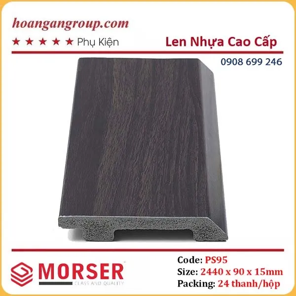 Len Chân Tường Nhựa Giả Gỗ 90mm