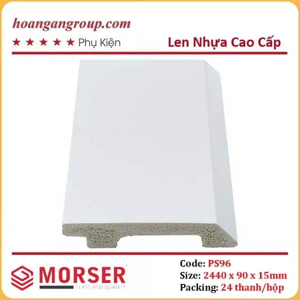 Len Chân Tường Nhựa Màu Trắng Trơn 90mm