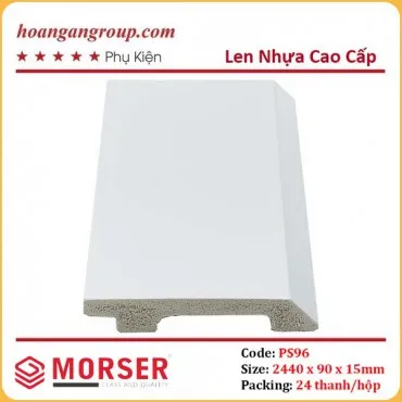 Len Chân Tường Nhựa Giả Gỗ Morser PS96 Cao 90mm
