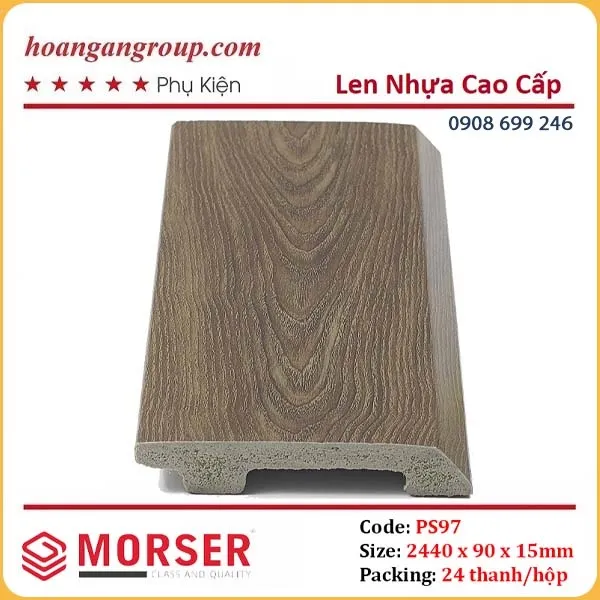 Len Chân Tường Nhựa Giả Gỗ 90mm