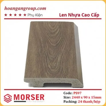 Len Chân Tường Nhựa Giả Gỗ Morser PS97 Cao 90mm