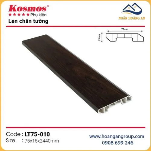 Phào Chỉ Len Chân Tường Lam Sóng Nano Kosmos LT75-010