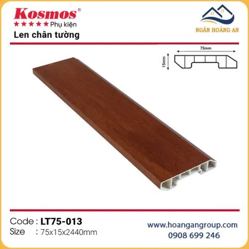 Phào Chỉ Len Chân Tường Lam Sóng Nano Kosmos LT75-013