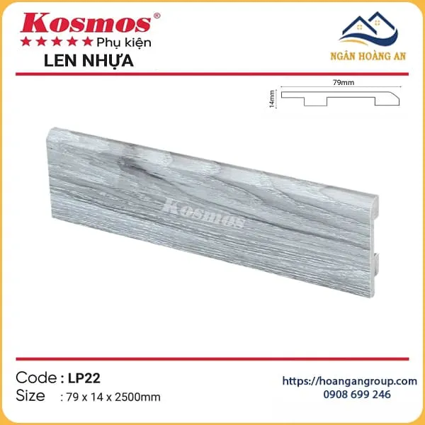 Len Chân Tường Nhựa Giả Gỗ Kosmos 79mm Tại Thuận An Bình Dương Len Chân Tường Nhựa Giả Gỗ Kosmos 79mm Tại Thuận An Bình Dương