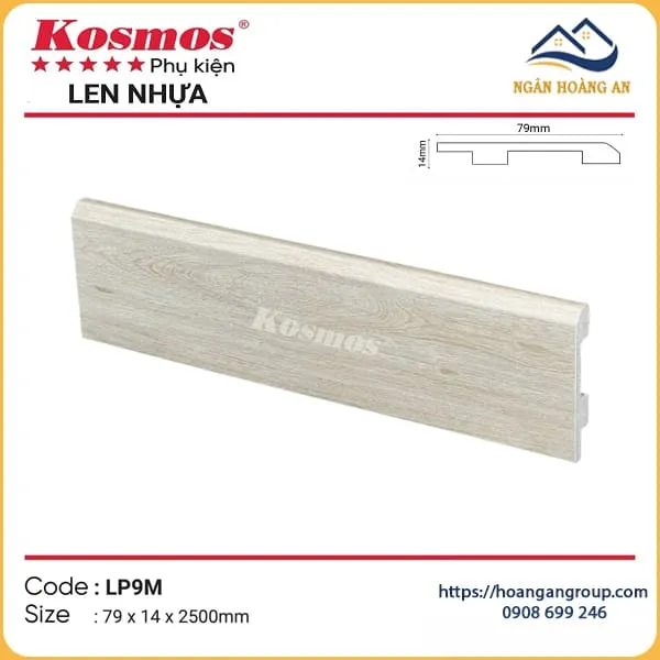 Len Chân Tường Nhựa Giả Gỗ Kosmos 79mm Tại Quận 8 TPHCM