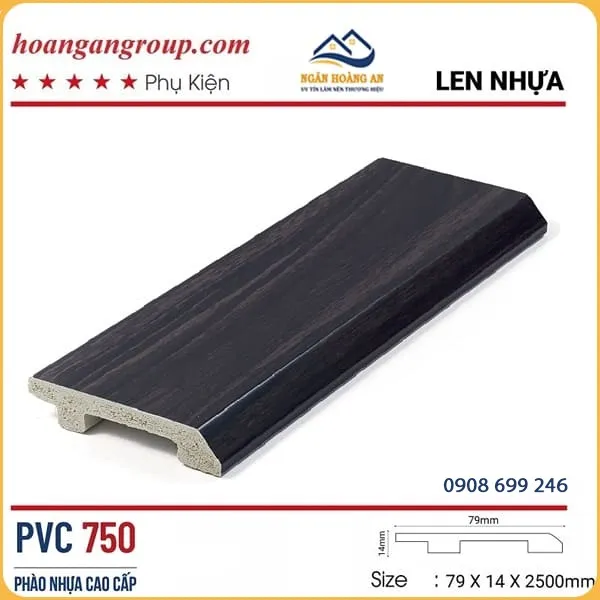 Len Chân Tường Nhựa Giả Gỗ Morser PVC750