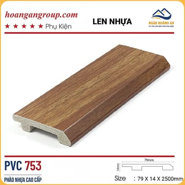 Len Chân Tường Nhựa Giả Gỗ Morser PVC753 Len Chân Tường Nhựa Giả Gỗ Morser PVC753