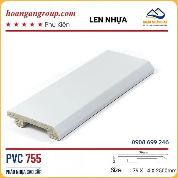 Len Chân Tường Nhựa Giả Gỗ Morser PVC755