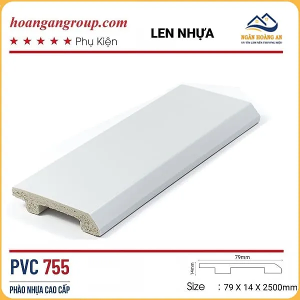 Len Chân Tường Nhựa Giả Gỗ Morser PVC755 Len Chân Tường Nhựa Giả Gỗ Morser PVC755