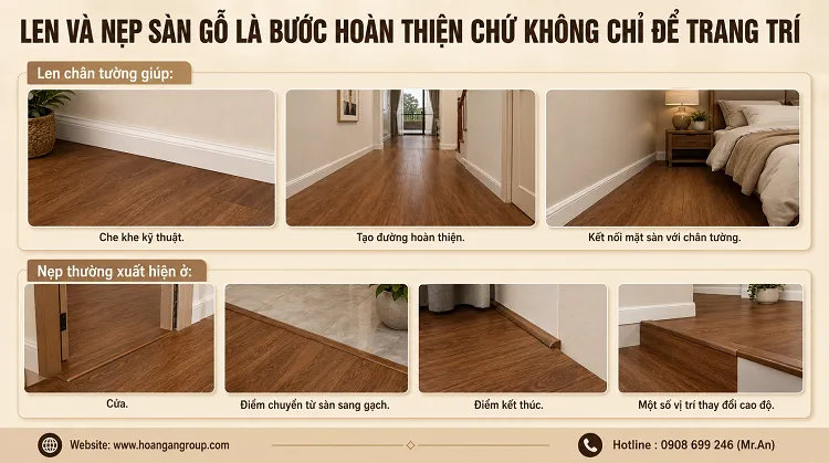 Len Và Nẹp Sàn Gỗ Là Bước Hoàn Thiện Chứ Không Chỉ Để Trang Trí