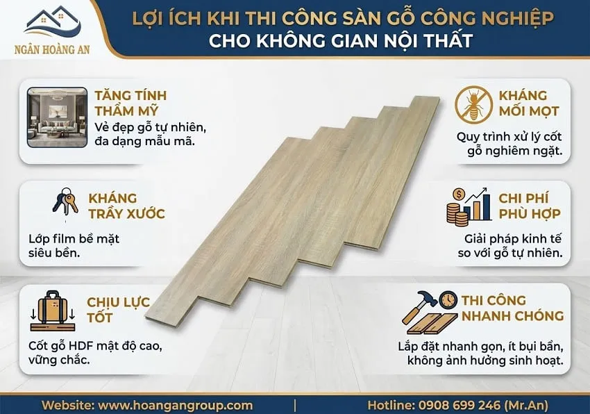 Lợi Ích Khi Thi Công Sàn Gỗ Công Nghiệp Cho Không Gian Nội Thất Lợi Ích Khi Thi Công Sàn Gỗ Công Nghiệp Cho Không Gian Nội Thất