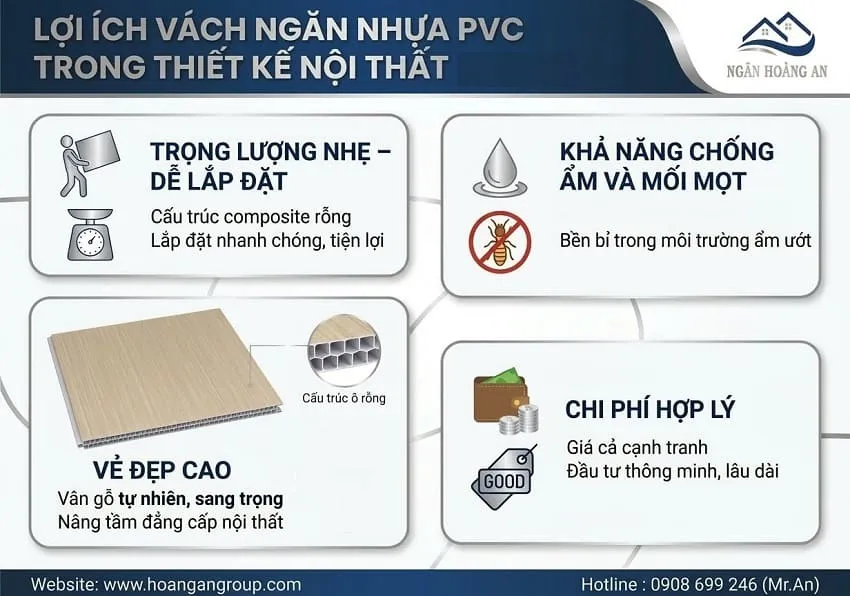 Lợi Ích Vách Ngăn Nhựa PVC Trong Thiết Kế Nội Thất