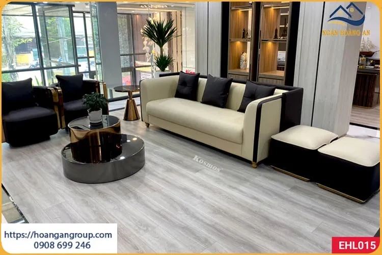Lót Nền Sàn Gỗ Công Nghiệp Sang Trọng Cho Phòng Khách