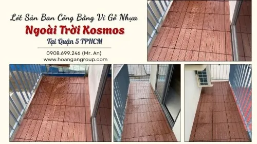 Lót Sàn Ban Công Bằng Vỉ Gỗ Nhựa Ngoài Trời Kosmos Tại Quận 5 TPHCM