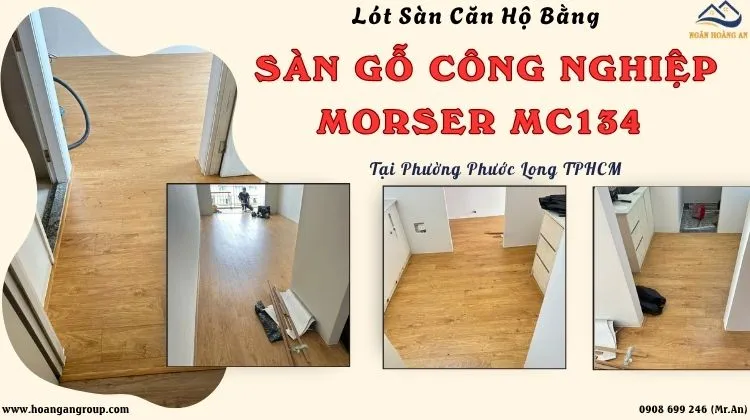 Lót Sàn Căn Hộ Bằng Sàn Gỗ Công Nghiệp Morser MC134 Tại Phường Phước Long