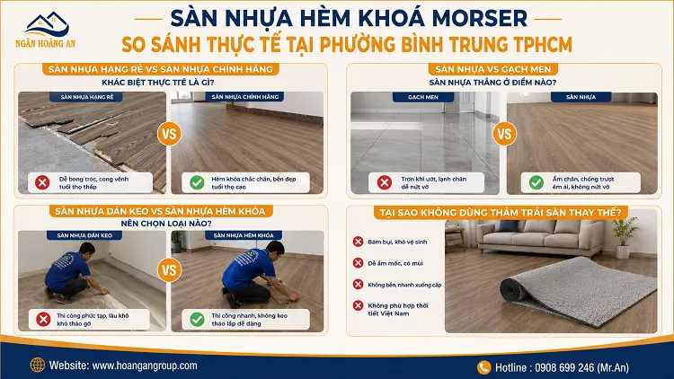 Sàn Nhựa Hèm Khoá Morser — So Sánh Thực Tế Tại Phường Bình Trung TPHCM