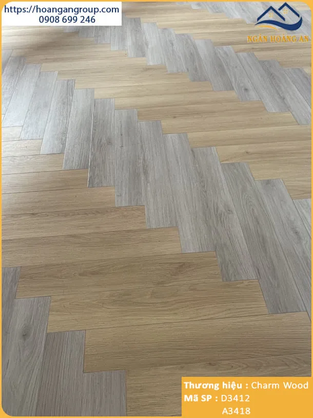 Lót Sàn Gỗ Công Nghiệp Xương Cá Charm Wood Cốt Đen Tại Long Thành Đồng Nai