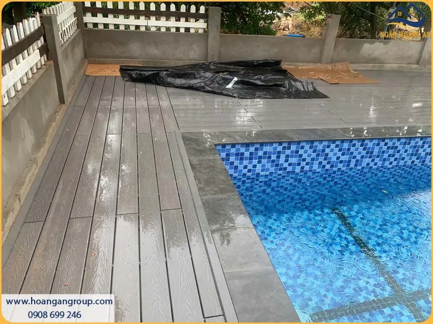 Hồ Bơi Được Lót Sàn Ngoài Trời Kosmos K140V25X3M Màu Dark Grey