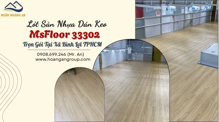 Lót Sàn Nhựa Dán Keo MsFloor 33302 Trọn Gói Tại Xã Bình Lợi