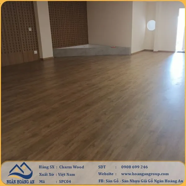 Sàn Nhựa Giả Gỗ Hèm Khóa Charm Wood SPC04 Tại Quận 3 TPHCM