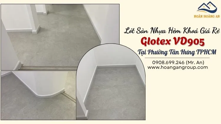 Lót Sàn Nhựa Hèm Khoá Giá Rẻ Glotex VD905 Tại Phường Tân Hưng