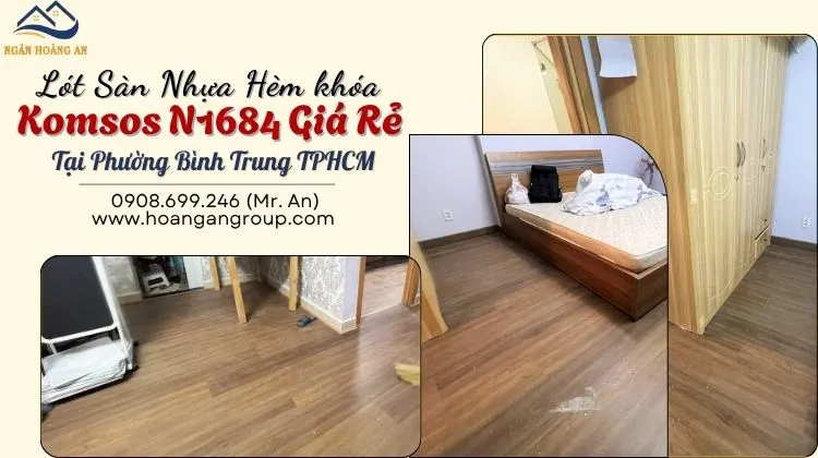 Lót Sàn Nhựa Hèm khóa Komsos N1684 Giá Rẻ Tại Phường Bình Trung