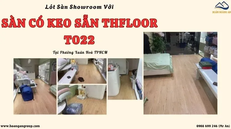 Lót Sàn Showroom Với Sàn Có Keo Sẵn THFLoor T022 Phường Xuân Hoà TPHCM