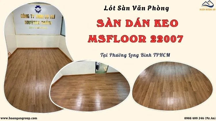 Lót Sàn Văn Phòng Bằng Sàn Dán Keo MsFloor 22007 Tại Phường Long Bình TPHCM