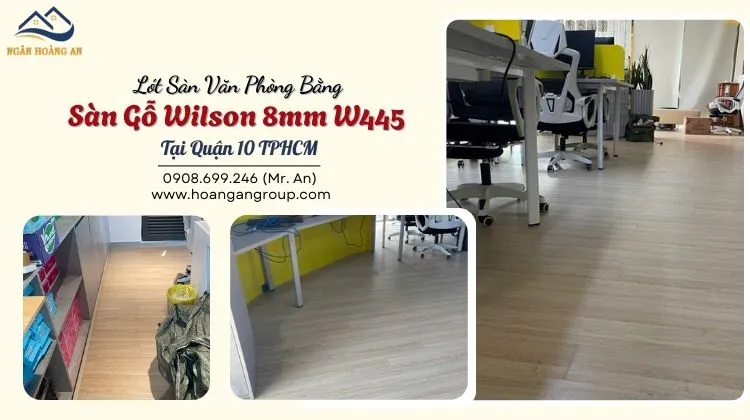 Lót Sàn Văn Phòng Bằng Sàn Gỗ Wilson 8mm W445 
