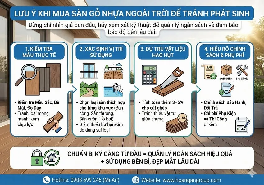 Lưu Ý Khi Mua Sàn Gỗ Nhựa Ngoài Trời Để Tránh Phát Sinh