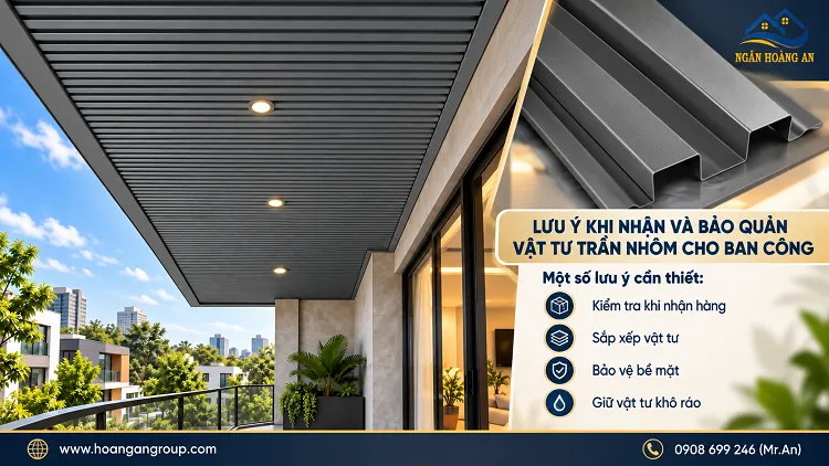 Lưu Ý Khi Nhận Và Bảo Quản Vật Tư Trần Nhôm Cho Ban Công Lưu Ý Khi Nhận Và Bảo Quản Vật Tư Trần Nhôm Cho Ban Công