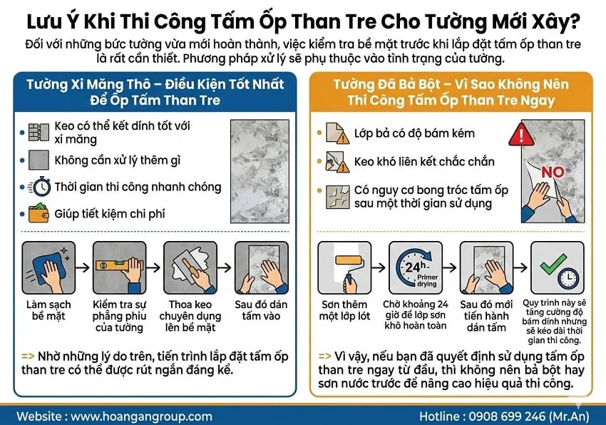 Lưu Ý Khi Thi Công Tấm Ốp Than Tre Cho Tường Mới Xây?