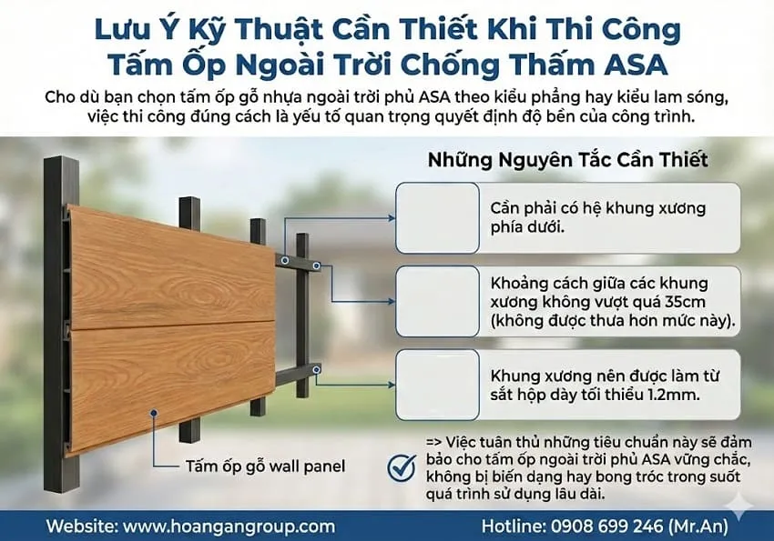 Lưu Ý Kỹ Thuật Cần Thiết Khi Thi Công Tấm Ốp Ngoài Trời Chống Thấm ASA Lưu Ý Kỹ Thuật Cần Thiết Khi Thi Công Tấm Ốp Ngoài Trời Chống Thấm ASA