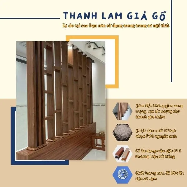 Thanh Lam Nhựa Giả Gỗ Trong Nhà Tại Quận Gò Vấp TPHCM Thanh Lam Nhựa Giả Gỗ Trong Nhà Tại Quận Gò Vấp TPHCM