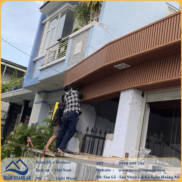 Thi Công Mái Hiên Gỗ Nhựa Ngoài Trời Kosmos Tại Bình Tân TPHCM