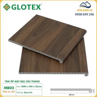 Mặt Bậc Cầu Thang Nhựa Giả Gỗ Glotex MB02