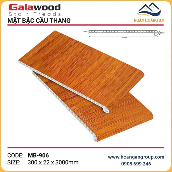 Mặt Bậc Cầu Thang Nhựa Giả Gỗ Galawood MB-906 Tại Quận 1 TPHCM Mặt Bậc Cầu Thang Nhựa Giả Gỗ Galawood MB-906 Tại Quận 1 TPHCM