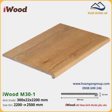 Mặt Bậc Cầu Thang Nhựa Giả Gỗ iWood M30-1