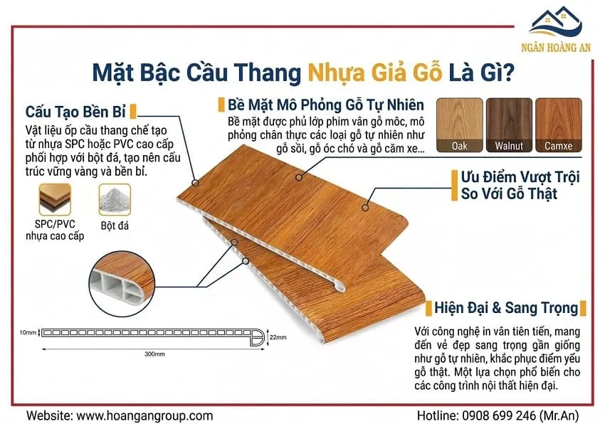 Mặt Bậc Cầu Thang Nhựa Giả Gỗ Là Gì?