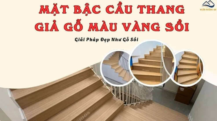 Mặt Bậc Cầu Thang Nhựa Giả Gỗ Màu Vàng Sồi – Giải Pháp Đẹp Như Gỗ Sồi