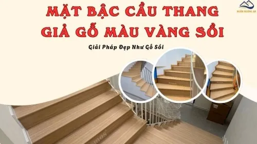 Mặt Bậc Cầu Thang Nhựa Giả Gỗ Màu Vàng Sồi – Giải Pháp Đẹp Như Gỗ Sồi