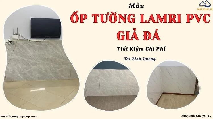 Mẫu Ốp Tường Lamri PVC Giả Đá Tiết Kiệm Chi Phí Tại Bình Dương