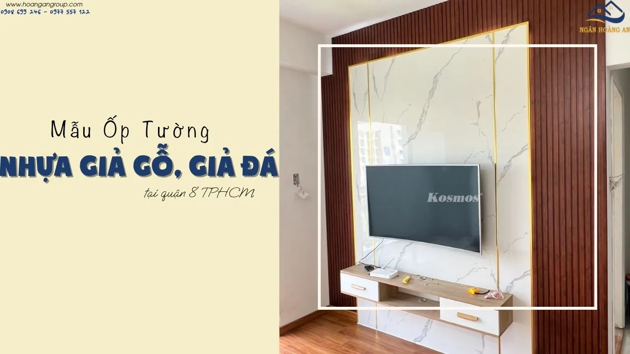 Mẫu Ốp Tường Nhựa Giả Gỗ, Giả Đá Siêu Đẹp Tại Quận 8 TPHCM Mẫu Ốp Tường Nhựa Giả Gỗ, Giả Đá Siêu Đẹp Tại Quận 8 TPHCM