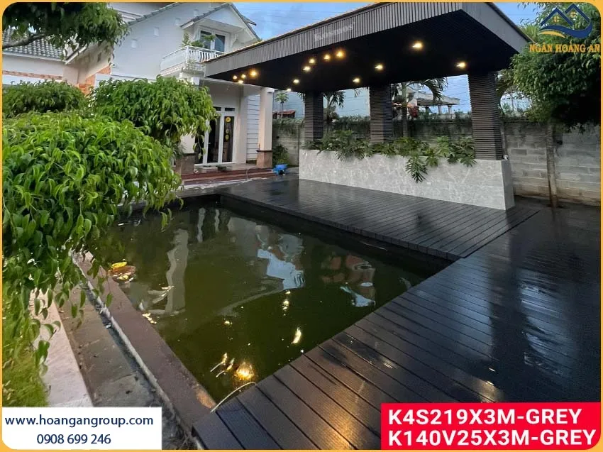 Sân Vườn Biệt Thự Sang Trọng Hơn Với Lót Sàn Gỗ Nhựa Ngoài Trời
