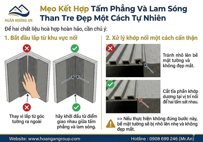Mẹo Kết Hợp Tấm Phẳng Và Lam Sóng Than Tre Đẹp Một Cách Tự Nhiên